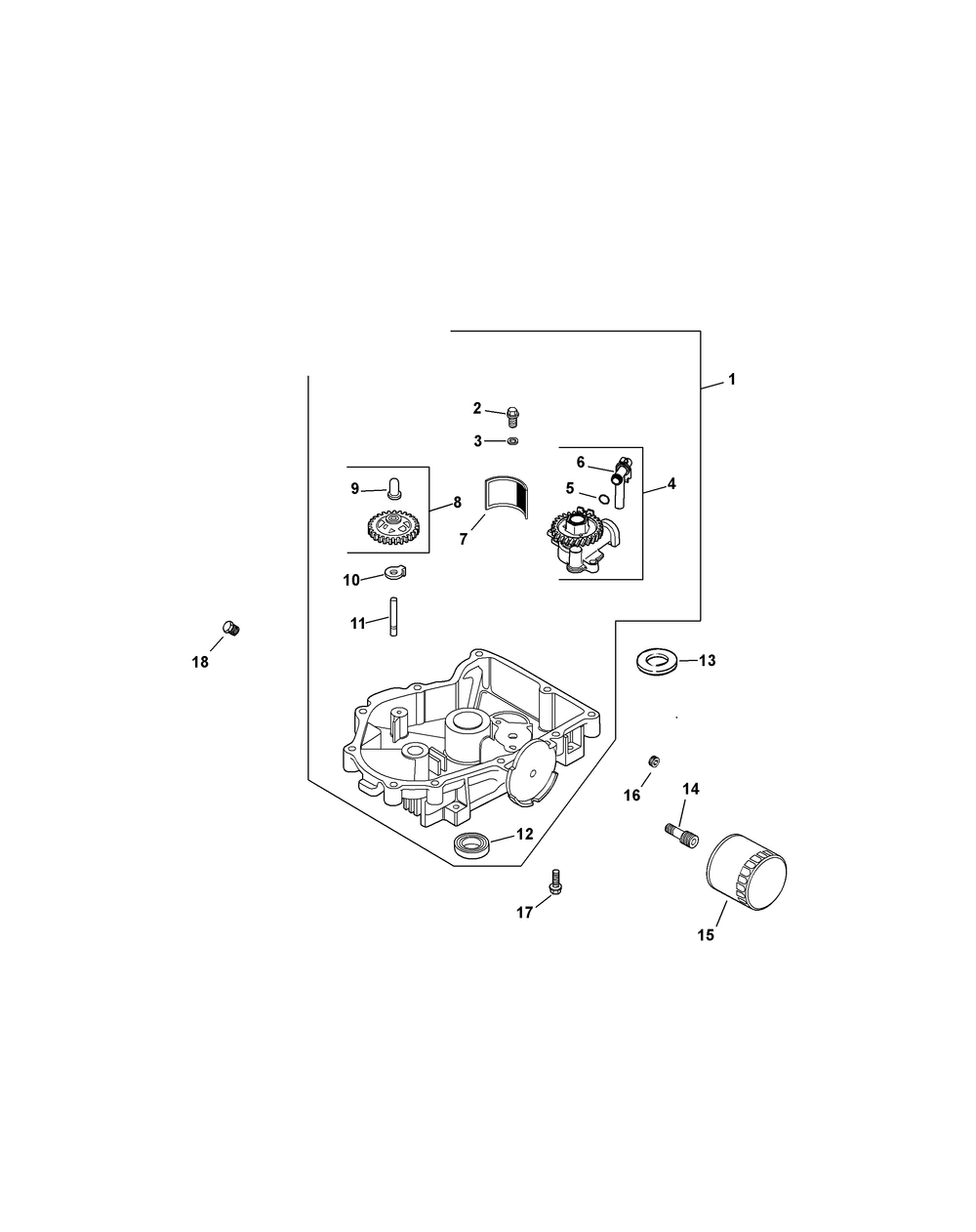Kohler Cv730-3134 Oil Pan And Lubrication Diagram and Parts List for Z-FORCES60-KH 53AH5FJD050-25HP Cub Cadet Lawn Tractor